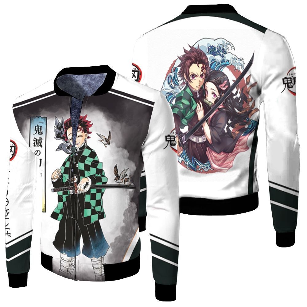 Kamado Tanjiro Anime Kimetsu No Yaiba Fleece Bomber Jacket FBJ0589 ...