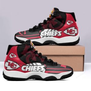 Kansas City Chiefs Air Jordan 11 Sneakers - High Top Basketball Shoes For Fan