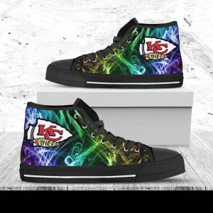 Kansas City Chiefs Football NFL 3 Custom Canvas High Top Shoes
