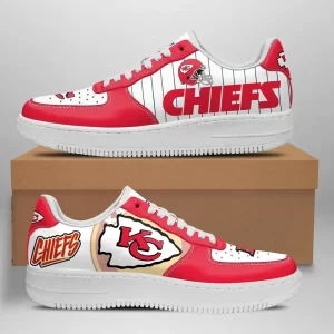 Kansas City Chiefs Nike Air Force Shoes Unique Football Custom Sneakers