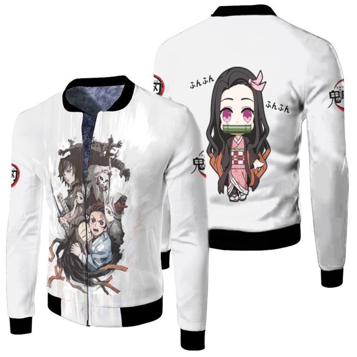 Kimetsu No Yaiba Anime Nezuko Fleece Bomber Jacket