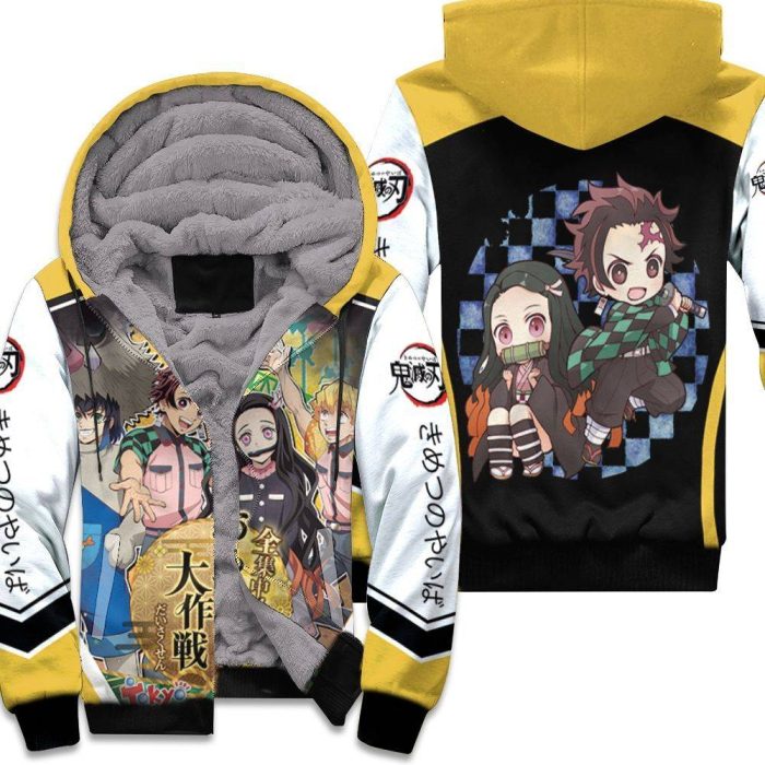 Kimetsu No Yaiba Festival Costume Unisex Fleece Hoodie