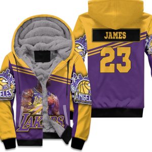 King Lebron James 23 Los Angeles Lakers Nba Western Conference Unisex Fleece Hoodie