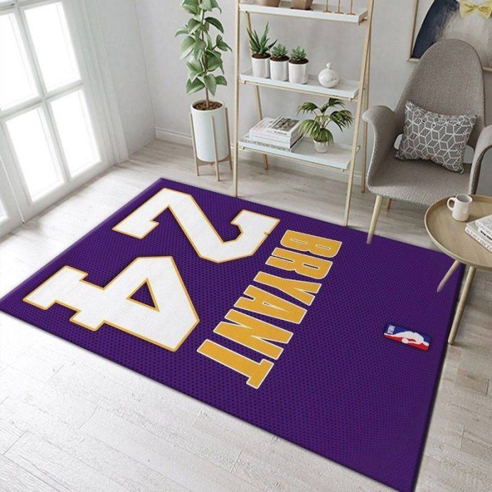 Kobe Bryant 24 Lakers NBA Living Room Area Rug Rugs For Living Room Rug Home Decor