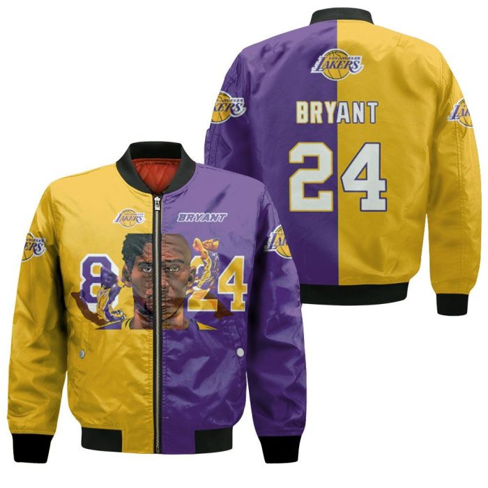 Kobe Bryant 8 24 Los Angeles Lakers Bomber Jacket