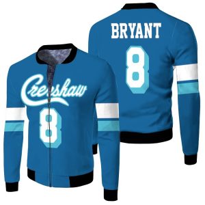 Kobe Bryant 8 Crenshaw Inspired Fleece Bomber Jacket