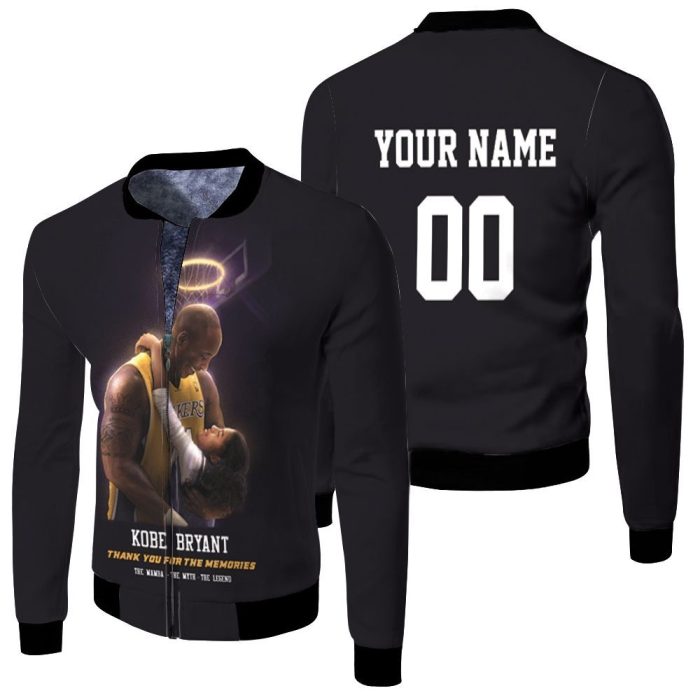 Kobe Bryant Angel Thank You For The Memories Personalized Fleece Bomber Jacket