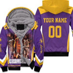 Kobe Bryant Michael J Lebron James Champions Los Angeles Lakers 3D Personalized Unisex Fleece Hoodie