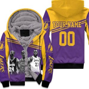 Kobe Bryant Michael J Lebron James Los Angeles Lakers Champion 3D Personalized Unisex Fleece Hoodie