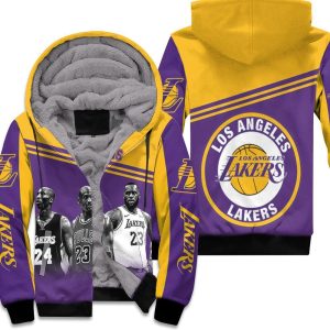 Kobe Bryant Michael J Lebron James Los Angeles Lakers Champion 3D Printed Unisex Fleece Hoodie