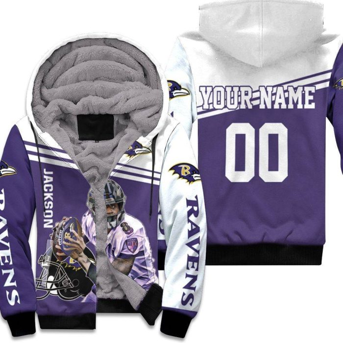 Lamar Jackson Baltimore Ravens 8 Legend 3D Personalized Unisex Fleece Hoodie