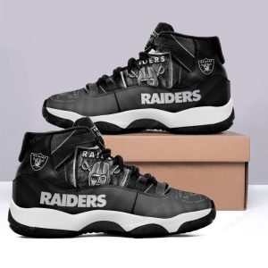 Las Vegas Raiders Air Jordan 11 Sneakers - High Top Basketball Shoes For Fan