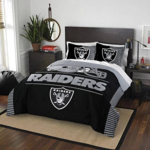 Las Vegas Raiders Bedding Set - 1 Duvet Cover & 2 Pillow Case