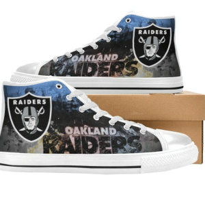 Las Vegas Raiders NFL Oakland Raiders 2 Custom Canvas High Top Shoes