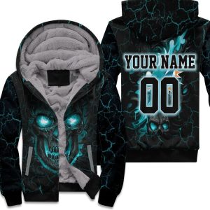 Lava Skull Dolphins 3D Personalized Unisex Fleece Hoodie