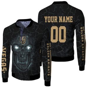 Lava Skull Vegas Golden Knights 3D Personalized Fleece Bomber Jacket