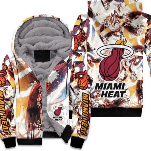 Lebron James 6 Miami Heat Legend Slam Dunk Watercolor For Fan Unisex Fleece Hoodie
