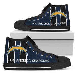 Logo Los Angeles Chargers NFL Football Custom Canvas High Top Shoes