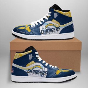 Los Angeles Chargers 2 Air Jordan 1 Sport Custom Sneakers