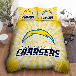 Los Angeles Chargers Duvet Cover Pillowcase Bedding Set