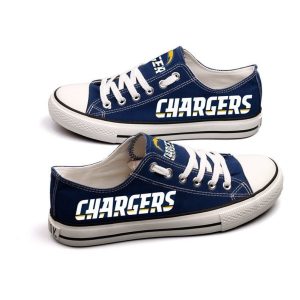 Los Angeles Chargers NFL Football 2 Gift For Fans Low Top Custom Canvas Shoes