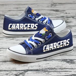 Los Angeles Chargers NFL Football 3 Gift For Fans Low Top Custom Canvas Shoes