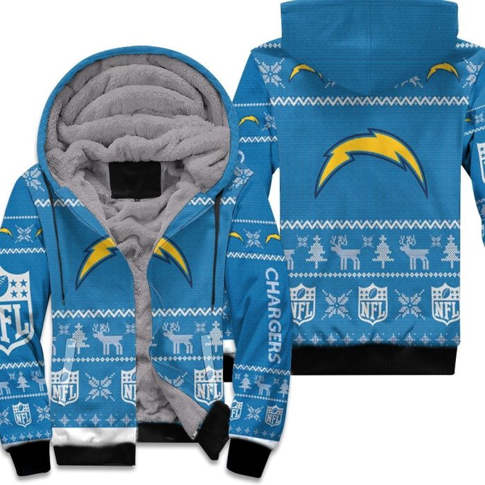 Los Angeles Chargers Nfl Ugly Sweatshirt Christmas 3D Unisex Fleece Hoodie