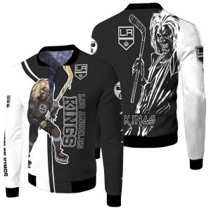 Los Angeles Kings And Zombie For Fans Fleece Bomber Jacket