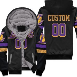 Los Angeles Lakers 2020-21 Earned Edition Black Personalized Inspired Style Unisex Fleece Hoodie