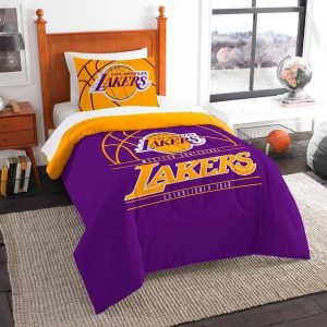 Los Angeles Lakers Bedding Set- 1 Duvet Cover & 2 Pillow Cases