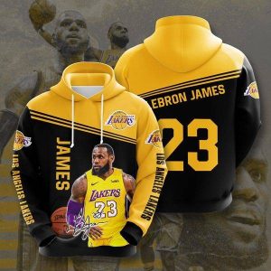 Los Angeles Lakers LeBron James 23 3D Hoodie