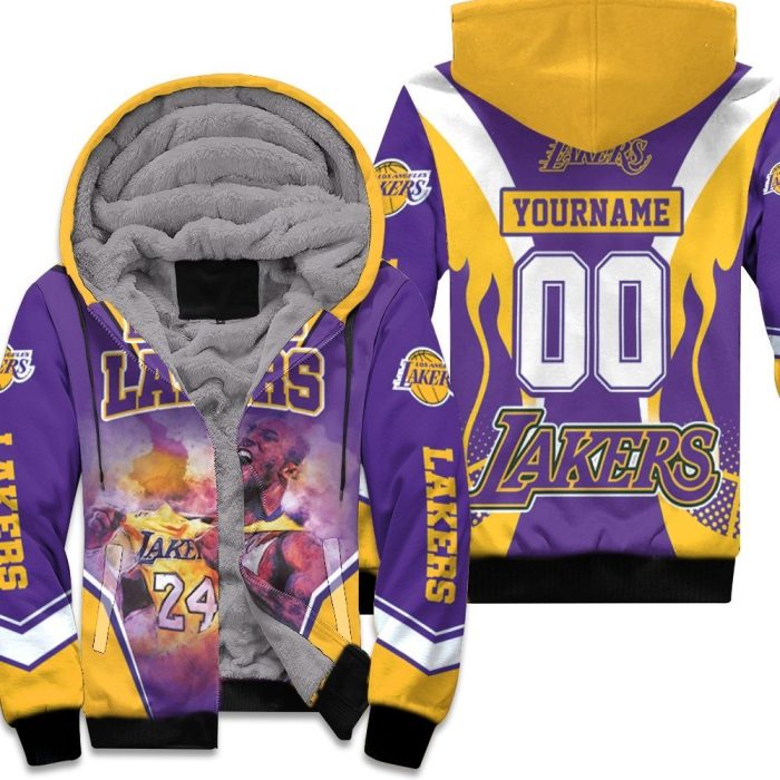 Los Angeles Lakers Legend Kobe Bryant 24 Western Conference Personalized Unisex Fleece Hoodie