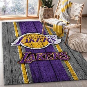 Los Angeles Lakers NBA 1 Area Rug Living Room And Bed Room Rug