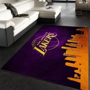 Los Angeles Lakers NBA 10 Area Rug Living Room And Bed Room Rug