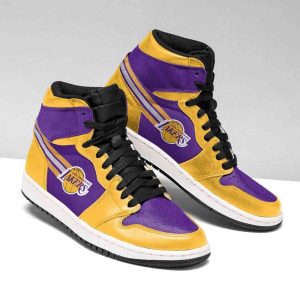 Los Angeles Lakers NBA Basketball Air Jordan 1 Sport Custom Sneakers