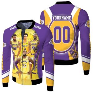 Los Angeles Lakers Player Western Conference Fleece Bomber Jacket