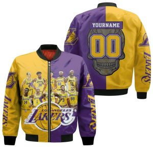 Los Angeles Lakers Skull Logo NBA Western Conference Bomber Jacket