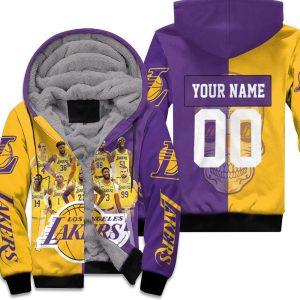 Los Angeles Lakers Skull Logo Nba Western Conference Personalized Unisex Fleece Hoodie