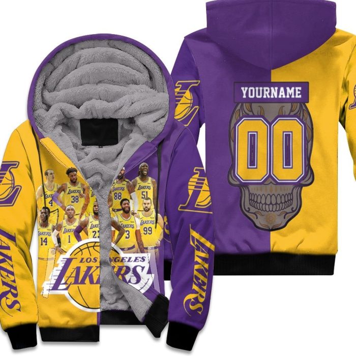 Los Angeles Lakers Skull Logo Nba Western Conference Unisex Fleece Hoodie