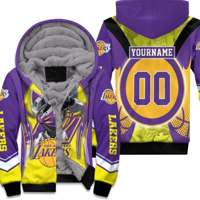 Los Angeles Lakers Western Conference Mashup Robot Unisex Fleece Hoodie