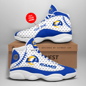 Los Angeles Rams 02 Jordan 13 Personalized Shoes Los Angeles Rams 02 Customized Name Sneaker