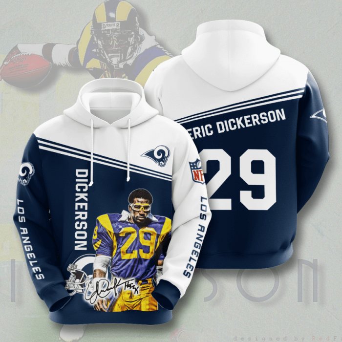 Los Angeles Rams Eric Dickerson 29 3D Hoodie