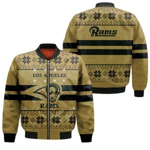 Los Angeles Rams Light Up Ugly Sweater Bomber Jacket