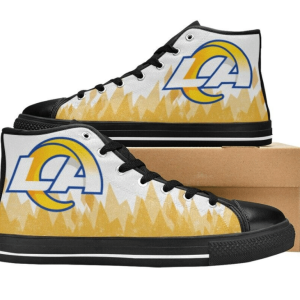 Los Angeles Rams NFL Football 6 Custom Canvas High Top Shoes