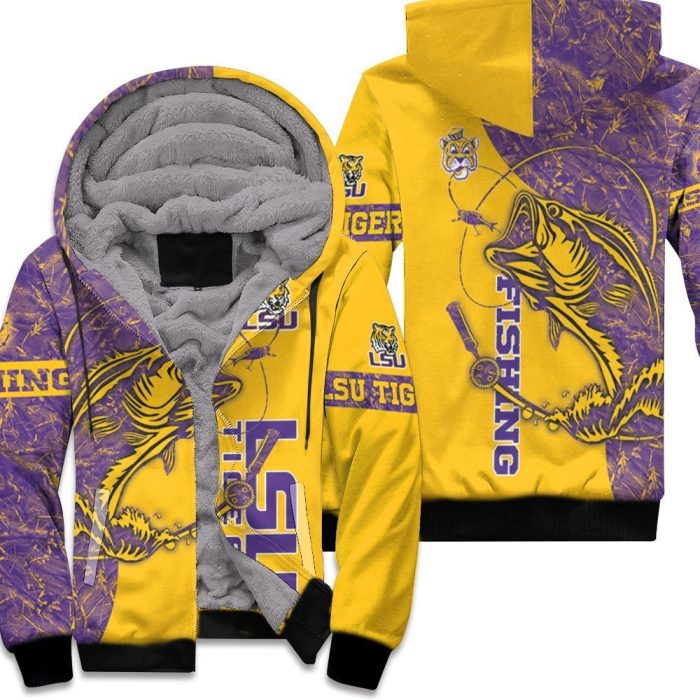 Lsu Tigers Ncaa For Tigers Fan Fishing Lover 3D Unisex Fleece Hoodie