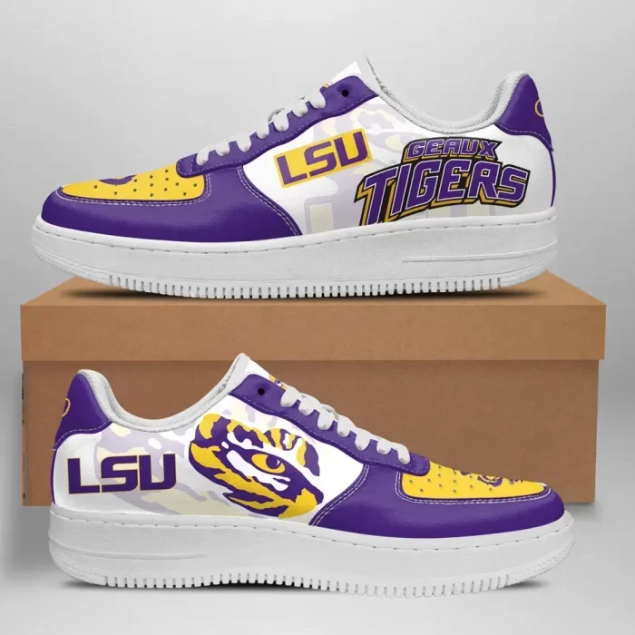 Lsu Tigers Nike Air Force Shoes Unique Football Custom Sneakers