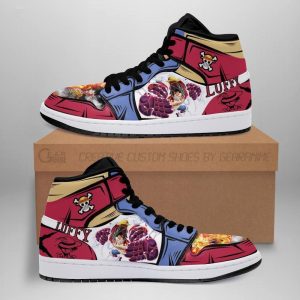 Luffy Sneakers Straw Hat Priates One Piece Anime Shoes Fan Gift MN06