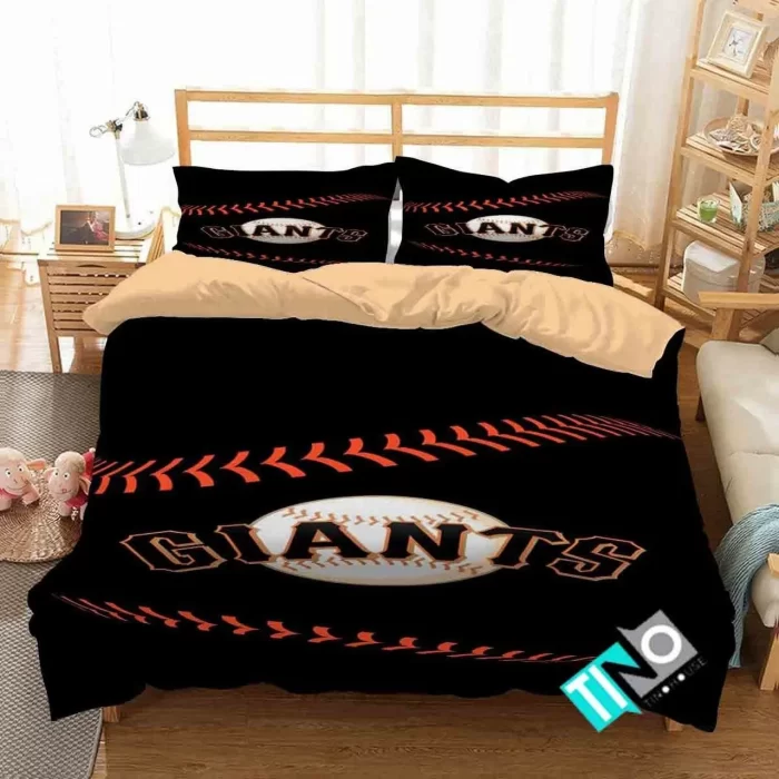 MLB San Francisco Giants Logo 3D Printed Bedding Set