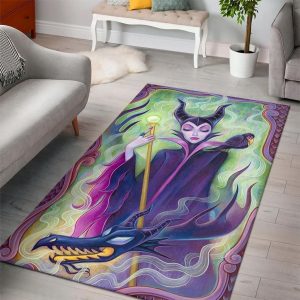 Maleficent Disney Living Room Cartoon Floor Carpet Rectangle Rug