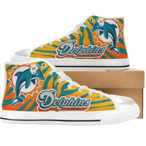 Miami Dolphins NFL Football 11 Custom Canvas High Top Shoes